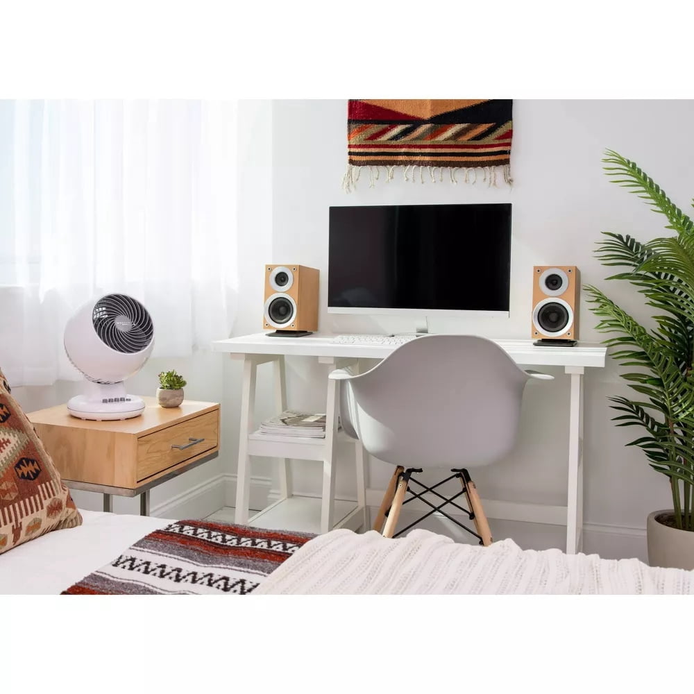 IRIS WOOZOO Oscillating Fan with Timer, 3 Speed Settings, White