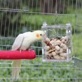 thumbnail image 4 of Behogar Funny Transparent Acrylic Bird Parrot Hanging Foraging Feeder Feeding Box Educational Toy for Budgies Parakeet Cockatoo, 4 of 5