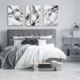 thumbnail image 2 of Black and White Grey Wall Art for Bedroom, 3 Panels Abstract Lines Art Canvas Print Artwork Set Modern Home Decoration for Bathroom Living Room, 12x16 Inchx3pcs, Small, 2 of 6