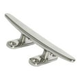 thumbnail image 1 of kurtrusly 8" Boat Stainless Steel Rope Cleat Open Base Low Flat Marine Grade Polished, 1 of 9