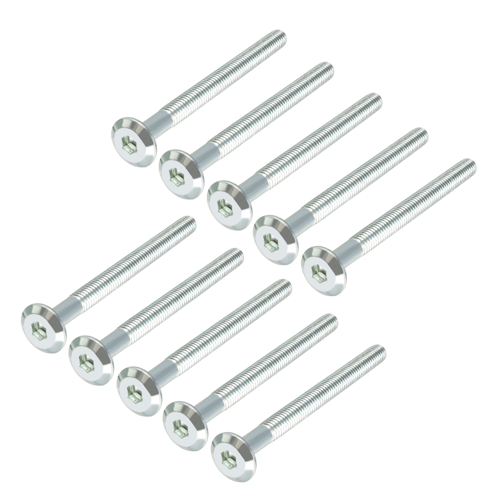 M6x70mm Hex Screws Bolts Carbon Steel Zinc Plated 10 Pack