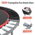 thumbnail image 4 of FED Fitness BCAN 40" Foldable Trampoline, Fitness Rebounder with Adjustable Handle, Exercise Trampoline for Adults/kids Workout Max Load 330lbs, 4 of 7