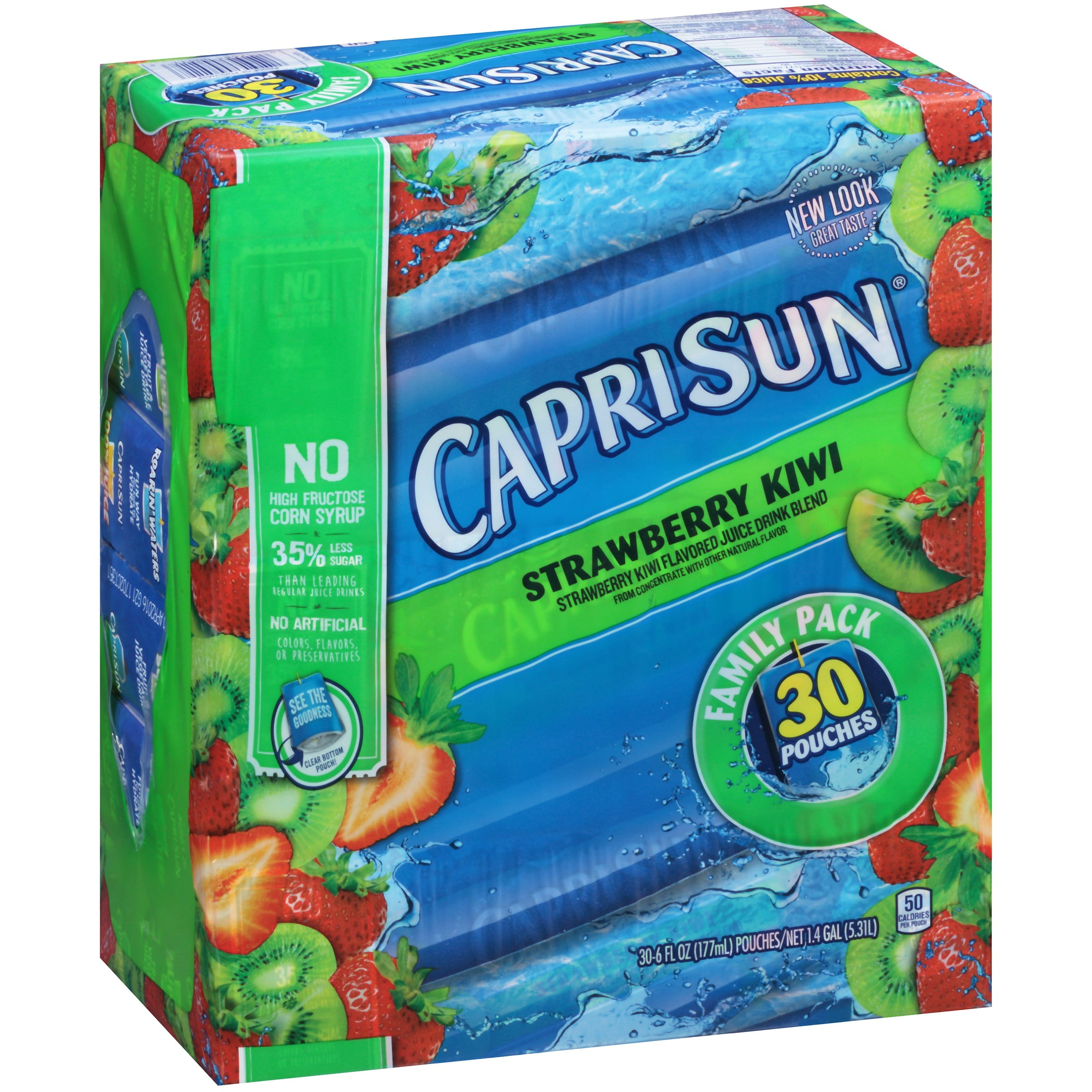 Capri Sun Strawberry Kiwi Juice Drink Blend, 30 count, 1.4 GAL (5.31l) by Kraft Foods Group, Inc.