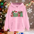 thumbnail image 5 of Womens Tops Hooded Long Sleeved Casual Loose Printed Off Shoulder Sleeves Sweatshirt,Blouse for Women Pink S, 5 of 6
