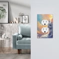 thumbnail image 5 of KLL Sunshine Colorful Cloud Rabbit Pattern Electrical Outlet Covers, 3" x 5" 1 Pack Electric Receptacle Plug Covers for Decorator Receptacle Outlet & Switch-Style S, 5 of 6
