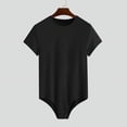 thumbnail image 3 of INCERUN Men's Short Sleeve Leotard Bodysuits Romper Brief Tops, 3 of 7