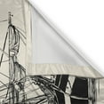 thumbnail image 3 of Ambesonne Pirate Ship Kitchen Curtains, Sail Boat Vintage, 55"x45", Cream Black, 3 of 3