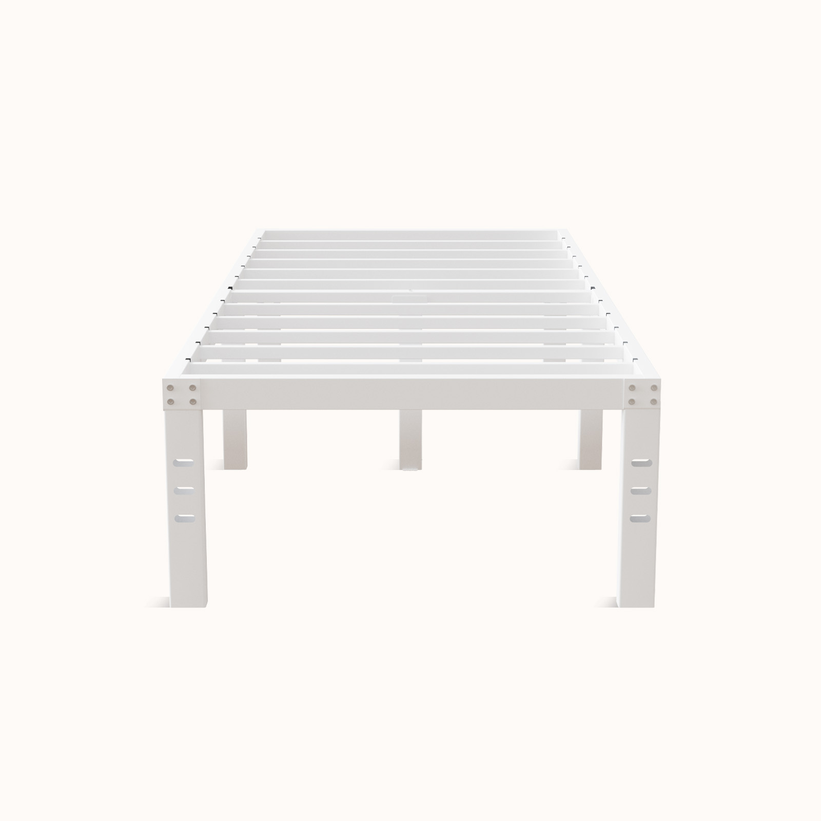 Novilla Twin Bed Frame, 14 Inch Metal Platform Bed Frame Twin Size with Storage Space Under Bed, Heavy Duty Steel Slat Support, Easy Assembly, No Box Spring Needed, White