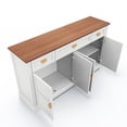 thumbnail image 3 of HLR 59"W Modern Large Sideboard Buffet Cabinet with Storage, 3 Drawers and 4 Doors for Kitchen, White, 3 of 14
