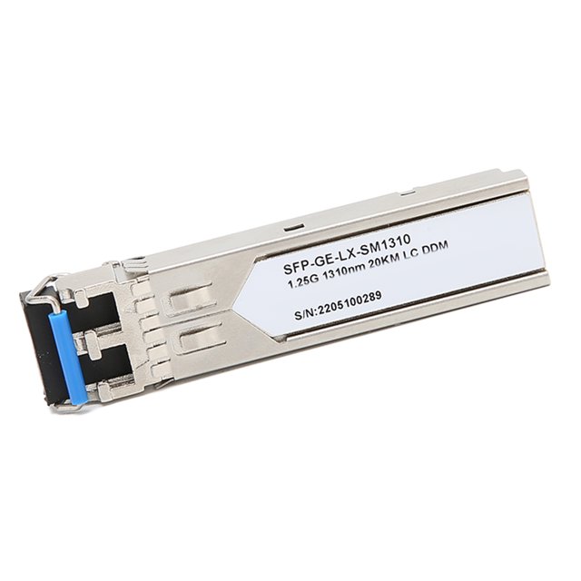 SFP Module, 1310nm Dual Fiber Single Mode 20KM Transmission Distance Hot Swappable Low Power Consumption 1.25G Fiber Optic Module For Internet Cards For Router