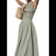 thumbnail image 3 of Vestido Midi Informal de Verano para Mujer, con Escote en V Profundo, Cremallera, Mangas , Cintura Elástica Fruncida y Bolsillos. Verde S, 3 of 8