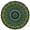 Green, variant on LR Home Wren 5' Round Green Peacock Medallion Indoor Area Rug