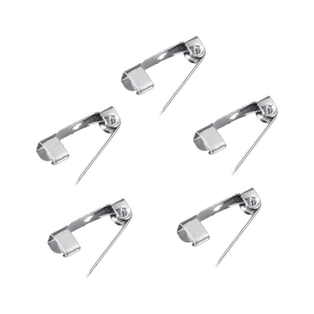 Miangastore 50Pcs Safety Button Pins Metal Alloy for Corsage and Name Badges