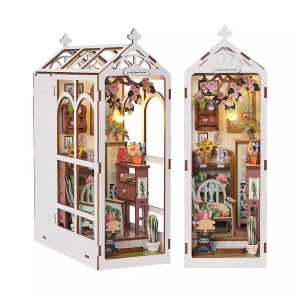 Modelo 3D Estantería Cgtredaw Soporte para sujetalibros kit Casa de Muñecas en Miniatura DIY Con LED
