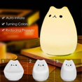 thumbnail image 5 of Children Night Light, EECOO Cute Cat Lamp Soft Silicone Sensitive Tap Control Decompression Toy, 5 of 5