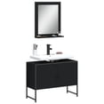 thumbnail image 1 of vidaXL 2 Piece Bathroom Cabinet Set Black Engineered Wood, 1 of 5