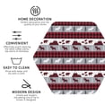 thumbnail image 3 of Yiaed Buffalo Plaid Forest Print Leather Coasters for Drinks - Cup Coasters Coffee Table Kitchen Table Bar, Home & Office Gifts Handmade Drink Coasters-Hexagon, 3 of 6