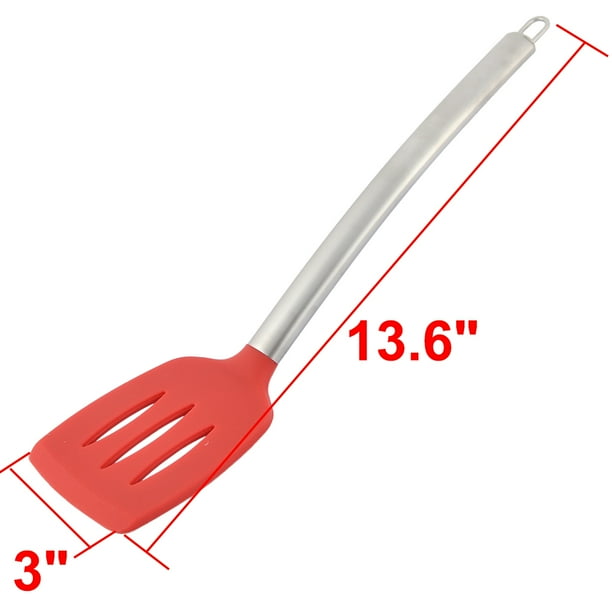 Home Nonstick Heat Resistant Silicone Turner Spatula with Stainless