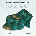 thumbnail image 2 of Balery Green Gold Glitter Sombreros para el sol para hombre y mujer, sombrero de pescador con UPF 50+, 2 of 6