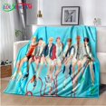 thumbnail image 1 of Manta de grupo de niños Idol coreano, manta súper suave y cálida para sofá cama, cubierta de forro polar, el más nuevo, 1 of 4