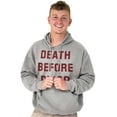 thumbnail image 5 of Death Before Disco Classic Quote Hoodie Sweatshirt Women Men Brisco Brands X, 5 of 6