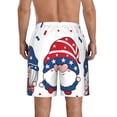 thumbnail image 3 of KLL Gnome Independence Day Men's Casual Summer Beach Shorts Hawaiian Shorts with Pockets-3X-Large, 3 of 5