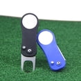 thumbnail image 2 of Tenedor de golf Steel de acero inoxidable Reparación Verde Ball Marker Pitch Remover Pitchfork Pretty Game Herramientas Herramientas Profesional Golfista Club Negro Inevent OD003033-04B, 2 of 7