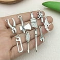 thumbnail image 4 of U8MO Alloy Screwdriver Axe Tool Antique Silver Charms Pendants for Jewelry Making DIY-4# 10pcs screwdriver 4x33mm, 4 of 8