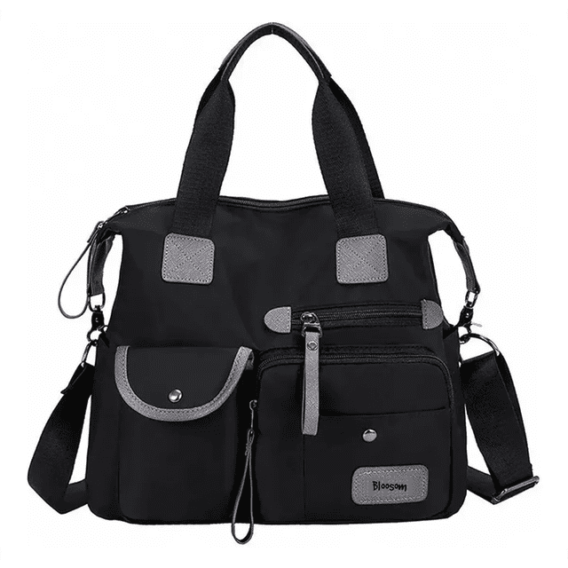 Bolsa Bloosom Mujer Impermeable Viaje Nylon Crossbody Bandolera Negro