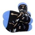 thumbnail image 2 of Urban-Peacock Men's Novelty Fun Crew Socks - Chef / Cook / Baker - Black with Blue - 1 Pair, 2 of 4