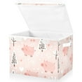thumbnail image 2 of Cute Pigs Hearts Christmas Trees with Snow Foldable Storage Bin with Lid and Handle Collapsible Storage Box 16.5 x 12.6 x 11.8 inches, 2 of 7