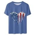 thumbnail image 3 of Camisetas de Manga Corta para las Mujeres, Blusa de Manga Corta de la Moda Del Día de la Independencia Hecha de Poliéster Cómodo para la Primavera Verano, Blusas de Manga Corta para las Mujeres, 3 of 7