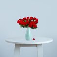 thumbnail image 3 of EeaseMX Jarrón pequeño de cerámica, florero creativo de escritorio, botella simple con forma de bala para decoración del hogar y la oficina (azul), 3 of 8