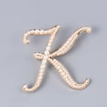 thumbnail image 5 of Soumake Korean Style Brooch Pin Letter Faux Pearls Ladies Electroplating Sweater Suit Brooch Jewelry Accessories Fashion, 5 of 8