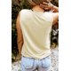 thumbnail image 1 of ABPHQTO Camiseta sin mangas con cuello en V y corte ajustado en color caqui para mujer, 1 of 5