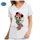 thumbnail image 5 of Blusa de trabajo de enfermera con estampado de Mickey Mouse de Disney, uniformes médicos, uniforme de enfermera de atención médica, manga corta, cuello en V para mujer, 5 of 5