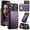 Purple, variant on For iPhone 17 Pro Case with Card Holder, Wallet Flip Cover Case with RFID Blocking, Durable Leather Kickstand Magnetic Clasp Shockproof Phone Case for Women Men,Black