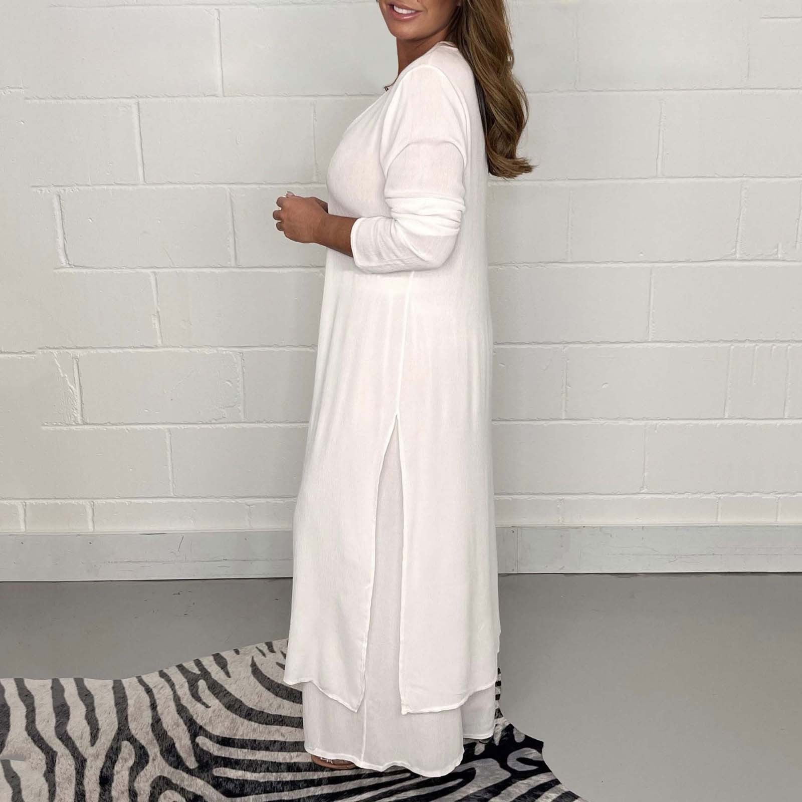 Ladies Casual Fashion Chiffon Long Sleeve Trousers Two Piece Set Pin  Striped Suit for Women Dinner Suit Women on Piece Jumpsuit Pant Suits for  Women