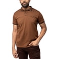 thumbnail image 3 of X RAY Jeans Mens Short Sleeve Pieced Pique Tipped Polo, Sienna, XL, 3 of 5
