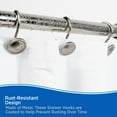 thumbnail image 4 of Kenney Erin Rust-Resistant Brushed Nickel Decorative Shower Curtain Hooks, Set of 12, 4 of 6