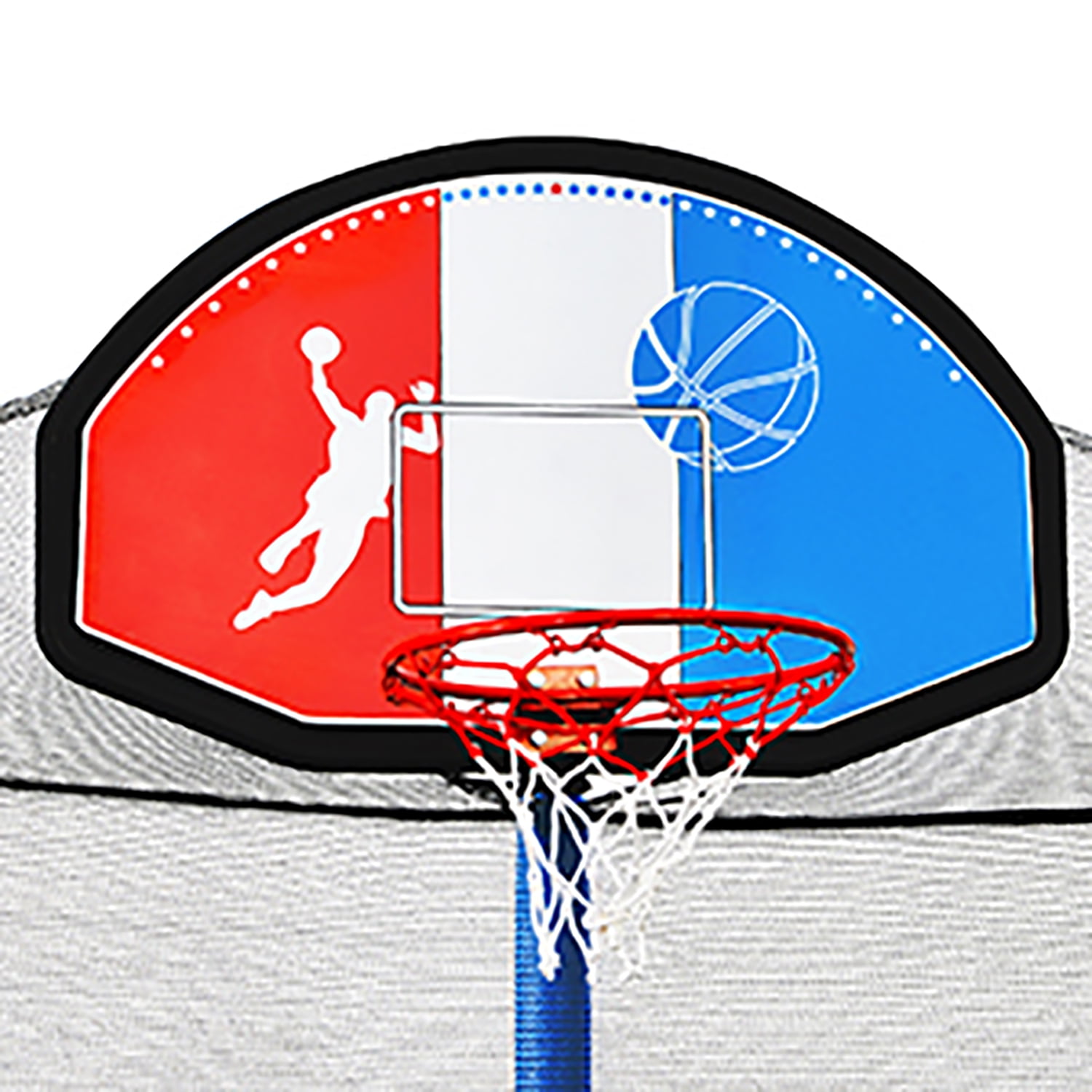 Kadyn 15FT Jumping Trampoline, Metal Mini Small Trampolines with Basketball Hoop and Ladder, Round Recreational Trampoline with Safety Enclosure Net, Blue Kadyn 15FT Jumping Trampoline, Metal Mini Small Trampolines with Basketball Hoop and Ladder, Round Recreational Trampoline with Safety Enclosure Net, Blue