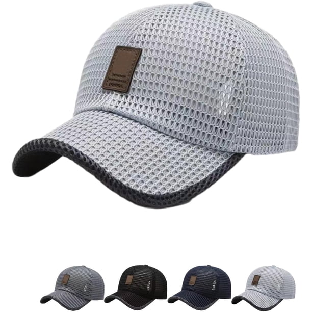 Optimumeny Gorra de béisbol informal de verano al aire libre, sombrero de malla transpirable, sombrero de camionero, gorra de béisbol