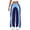 Blue*, variant on RUTAYY Women's Pants Casual Color Block Elastic Waistband Comfortable Loose Fit with Drawstring Daily Wear Elegant Holiday Trousers