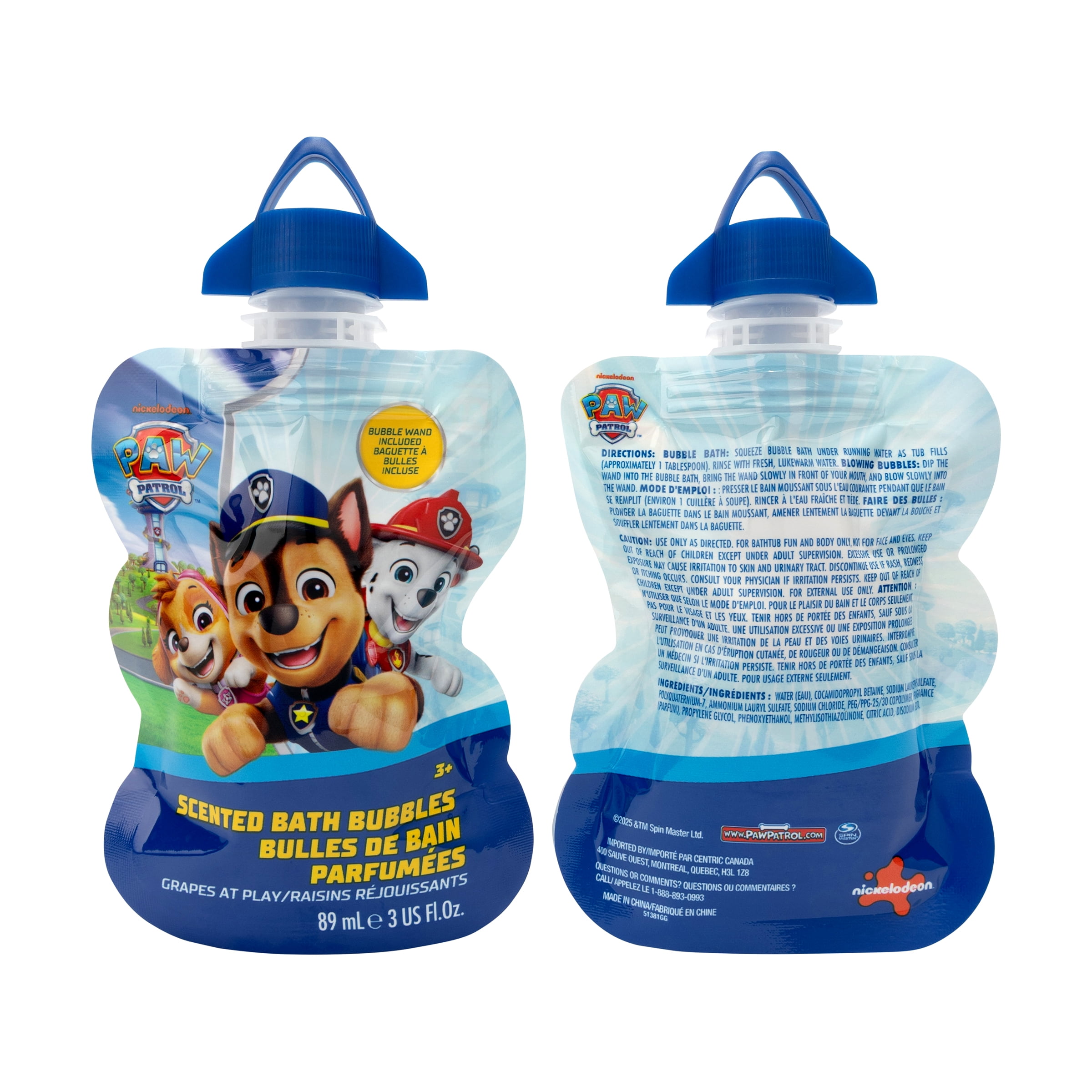 Paw Patrol Bubble Bath Wand 2 pack