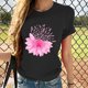 thumbnail image 1 of Puntoco Blusa de manga corta con estampado de moda para mujer, divertida camiseta de cuello redondo, 1 of 4