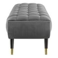 thumbnail image 4 of Modway Adept 60" Performance Velvet Bench in Gray, 4 of 8