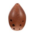 thumbnail image 1 of Chinese Flute Xun Instrument Ceramic Ocarina Ancient Xun Instrument 8 Hole Ceramic Ocarina Musical Instruments With Cleaning Cloth For Kids Children Beginner, 1 of 5