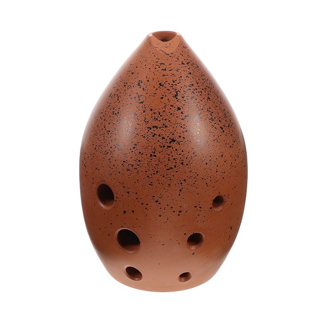 Flauta china, instrumento Xun, ocarina de cerámica, instrumento Xun antiguo, ocarina de cerámica de 8 agujeros, instrumentos musicales con paño de limpieza para niños principiantes
