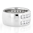 thumbnail image 2 of Luxurman Unique Platinum Round Natural Diamond Men's Wedding Ring (Size 6), 2 of 4
