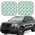 thumbnail image 1 of JUNZAN Horse And Flower Pattern Car Windshield Sun Shade | Reflective Sunshade | Foldable 2-Piece Sun Shield Protect Your Car | Fits Sedans, SUVs, Hatchbacks-Small, 1 of 6